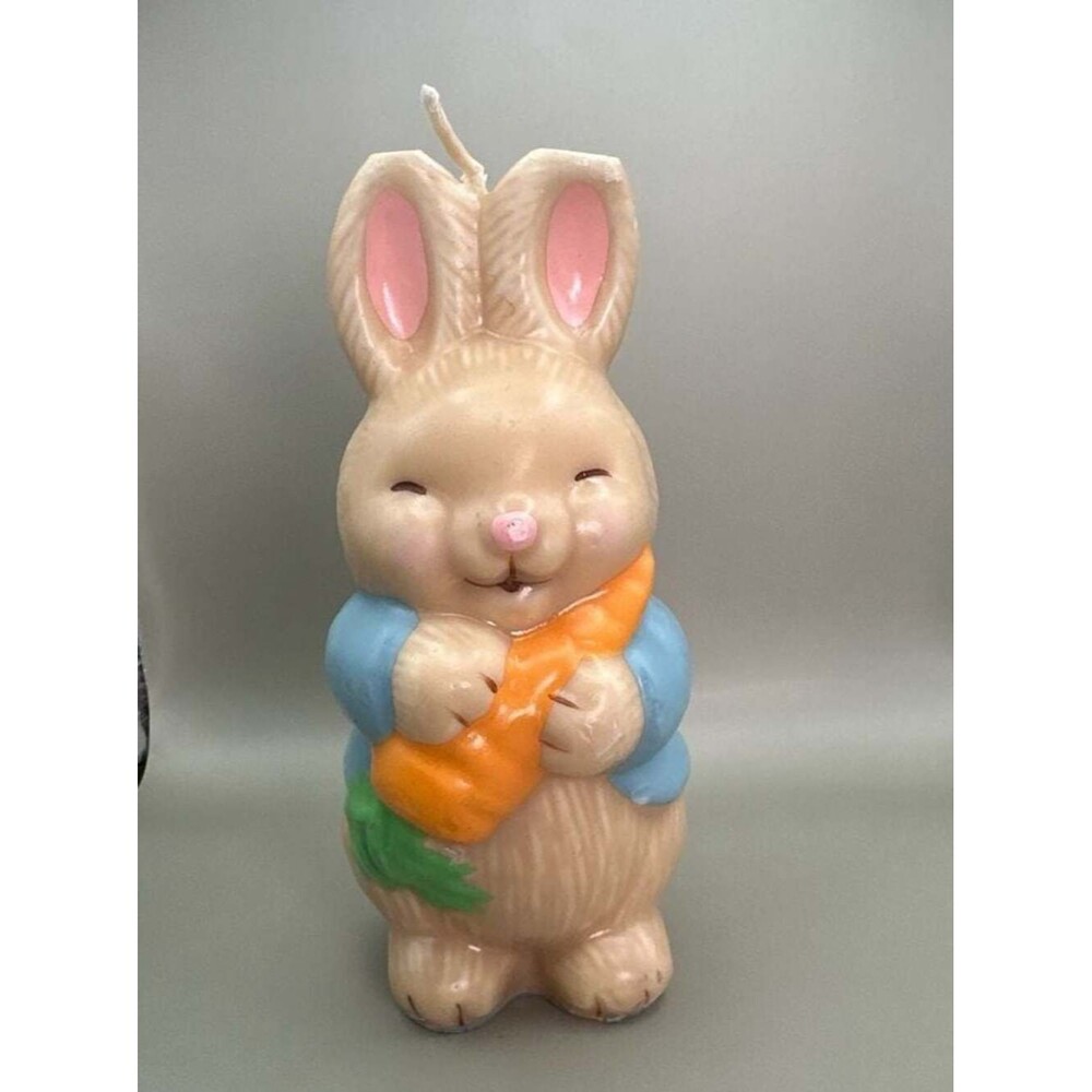 Vintage Avon Bunny Patch Easter Rabbit Candle with Carrot